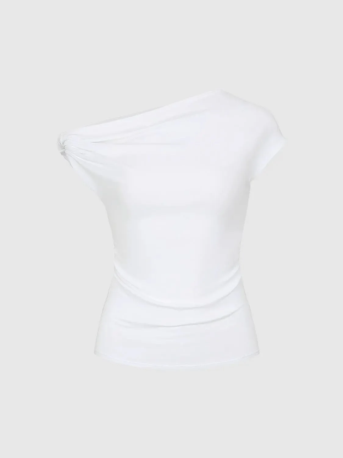 495-one-shoulder-ruched-cotton-blend-t-shirt-23.webp One Shoulder Ruched Cotton Blend T Shirt