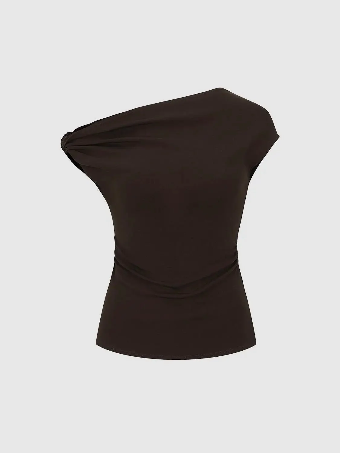 495-one-shoulder-ruched-cotton-blend-t-shirt-9.webp One Shoulder Ruched Cotton Blend T Shirt