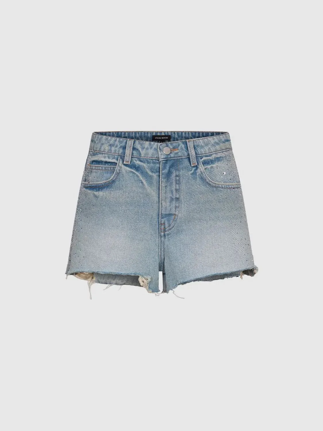 4976-raw-hem-denim-shorts-non-stretch-casual-summer-style-2.webp Raw Hem Denim Shorts Non Stretch Casual Summer Style