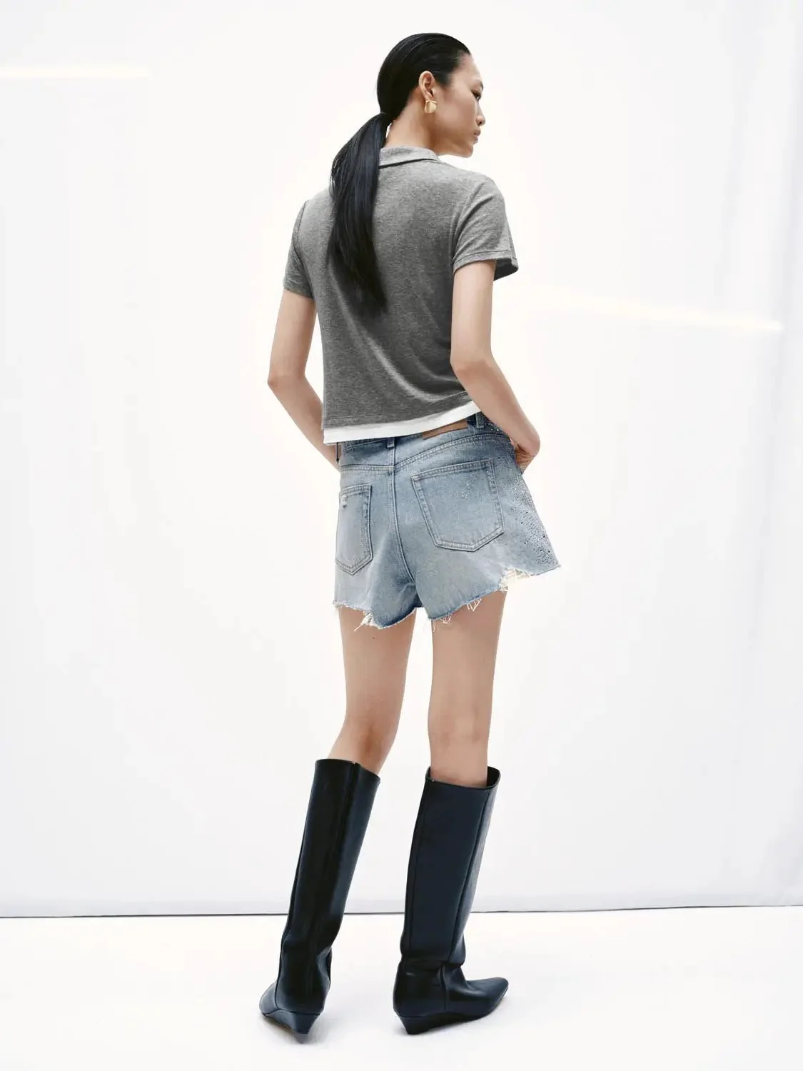 4976-raw-hem-denim-shorts-non-stretch-casual-summer-style-4.webp Raw Hem Denim Shorts Non Stretch Casual Summer Style