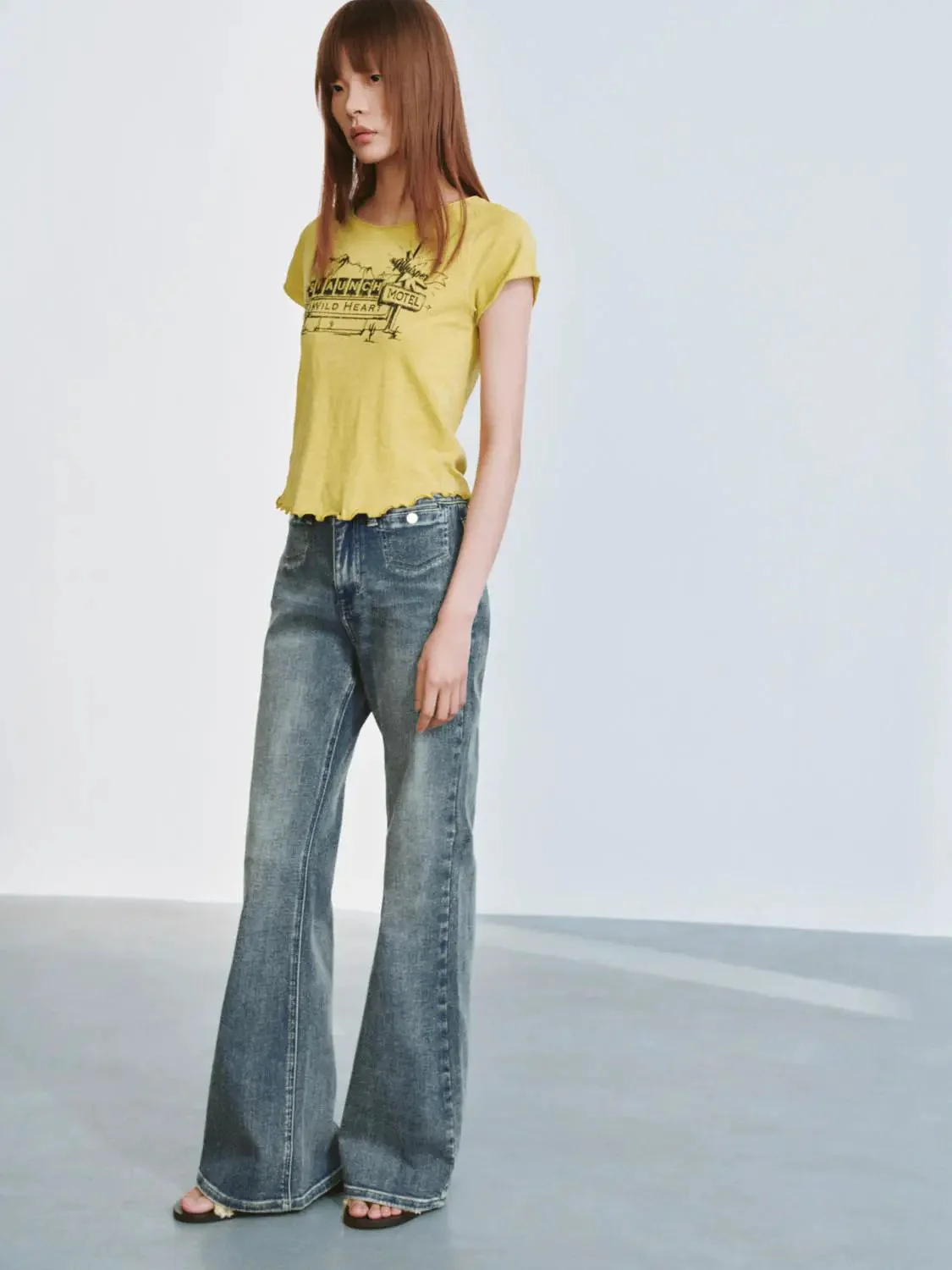5017-washed-flare-leg-jeans-with-slight-stretch-denim-2.webp Washed Flare Leg Jeans With Slight Stretch Denim