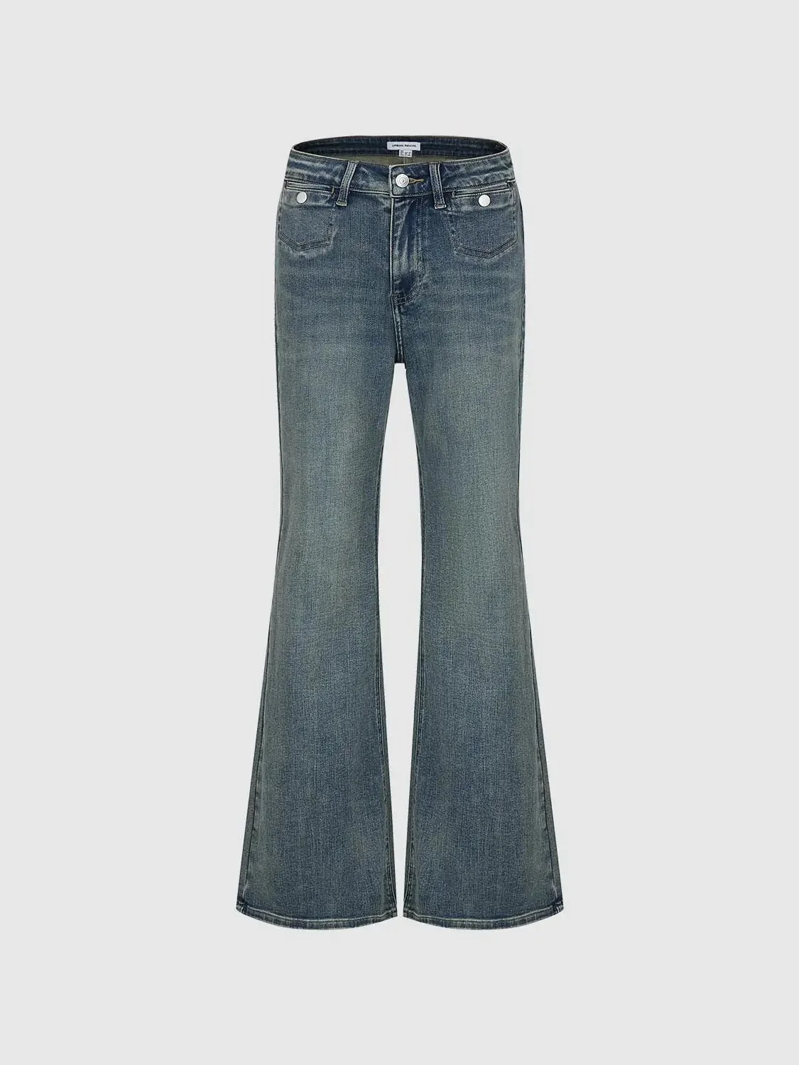 5017-washed-flare-leg-jeans-with-slight-stretch-denim-7.webp Washed Flare Leg Jeans With Slight Stretch Denim