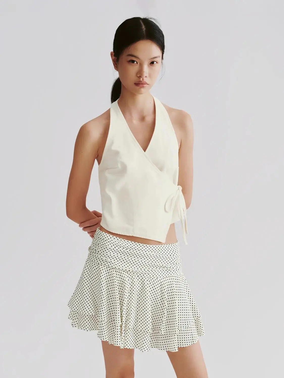 5024-halter-neck-tie-up-sleeveless-shirts-women-casual-summer-tops-1.webp Halter Neck Tie Up Sleeveless Shirts Women Casual Summer Tops