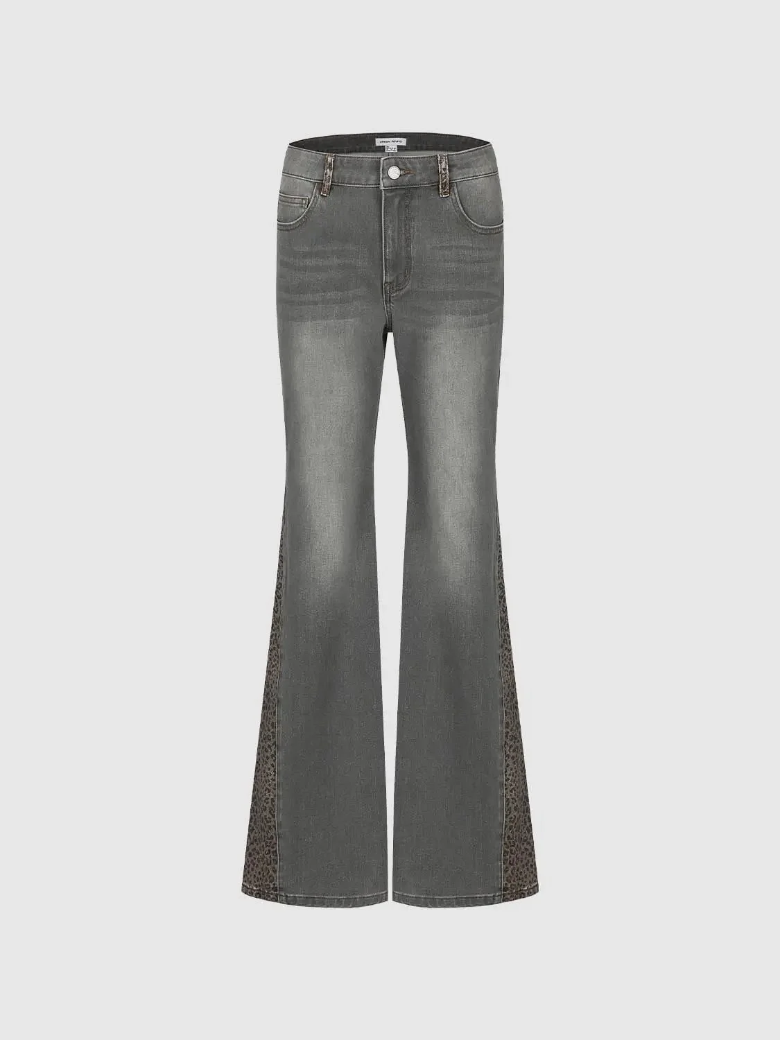 5057-leopard-print-detail-seamed-flare-leg-jeans-with-slight-stretch-2.webp Leopard Print Detail Seamed Flare Leg Jeans With Slight Stretch