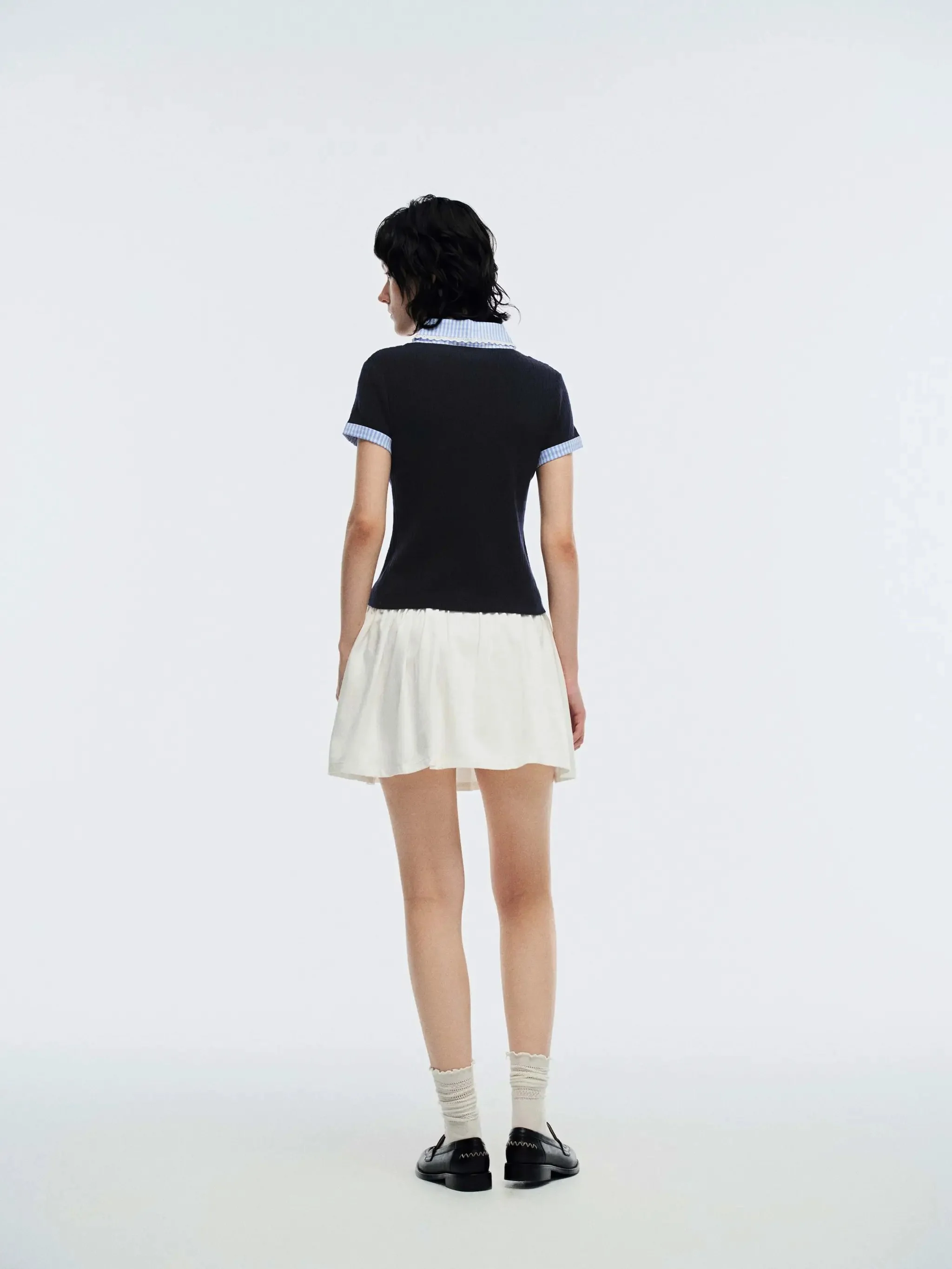5096-cream-denim-mini-with-contrast-trim-skirts-6.webp Cream Denim Mini With Contrast Trim Skirts