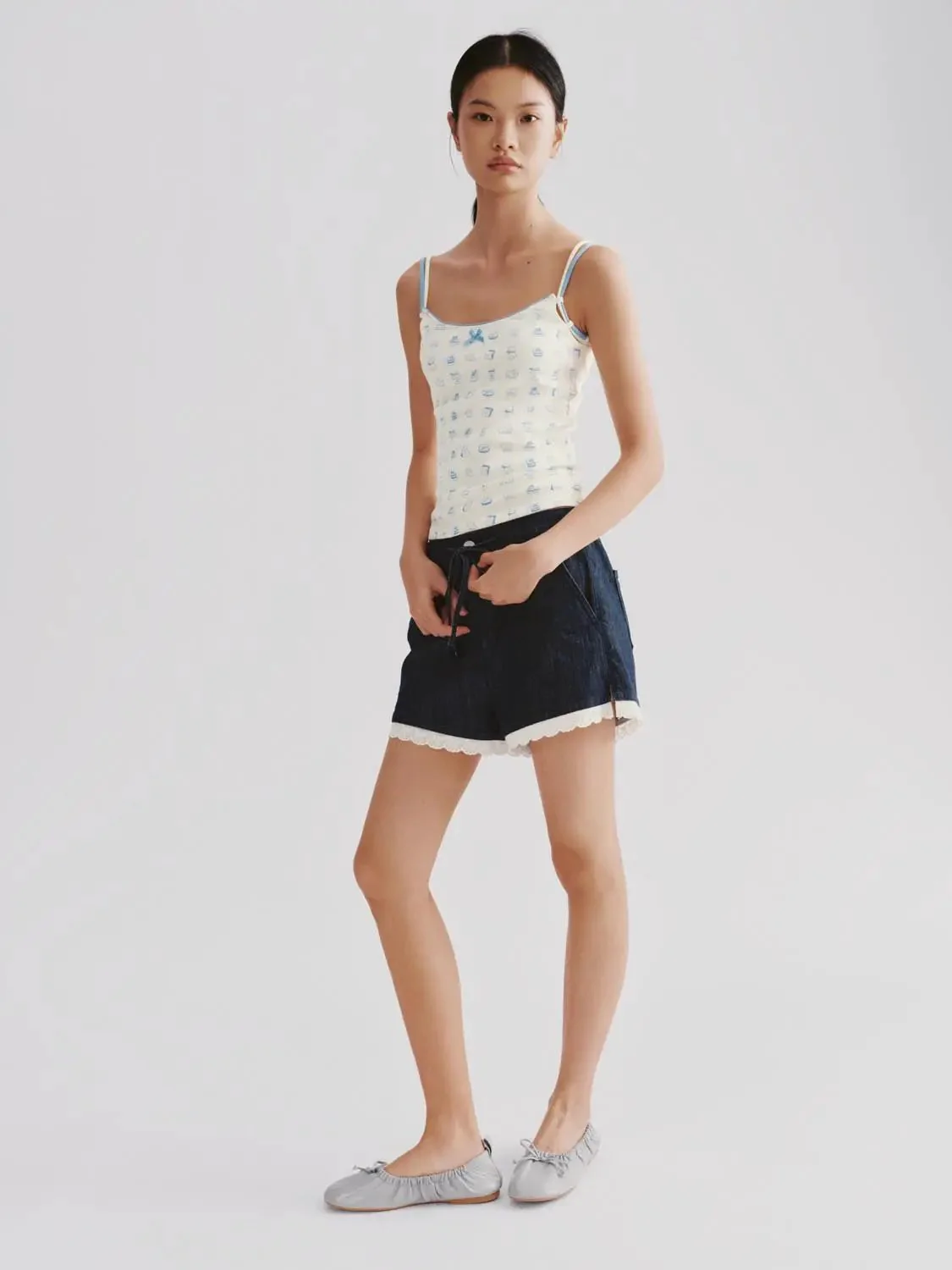 5129-dark-denim-with-lace-trim-drawstring-shorts-6.webp Dark Denim With Lace Trim Drawstring Shorts
