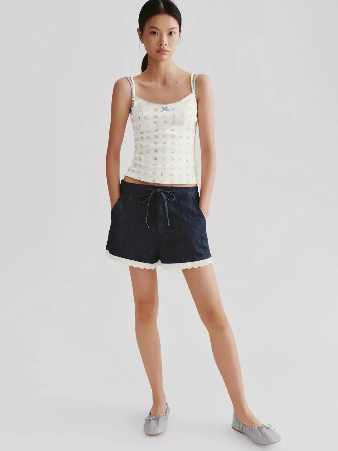 5129-dark-denim-with-lace-trim-drawstring-shorts-7.webp Dark Denim With Lace Trim Drawstring Shorts