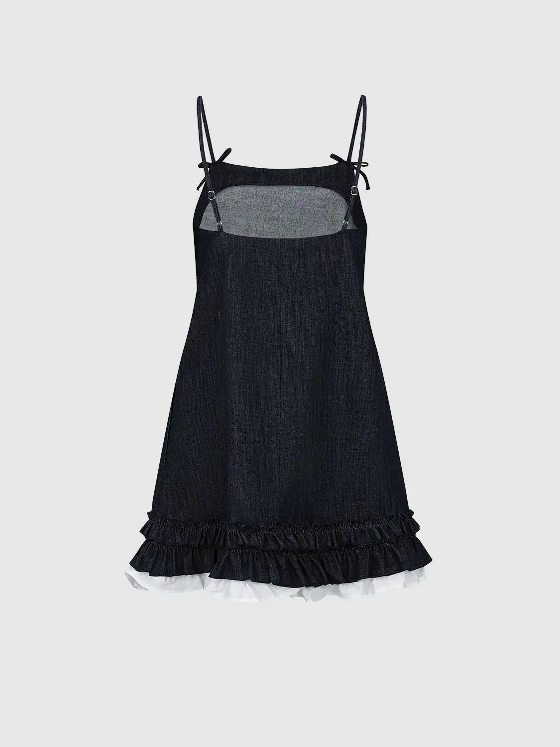 5155-denim-strappy-midi-dress-with-ruffle-trim-midi-dresses-2.webp Denim Strappy Midi Dress With Ruffle Trim Midi Dresses