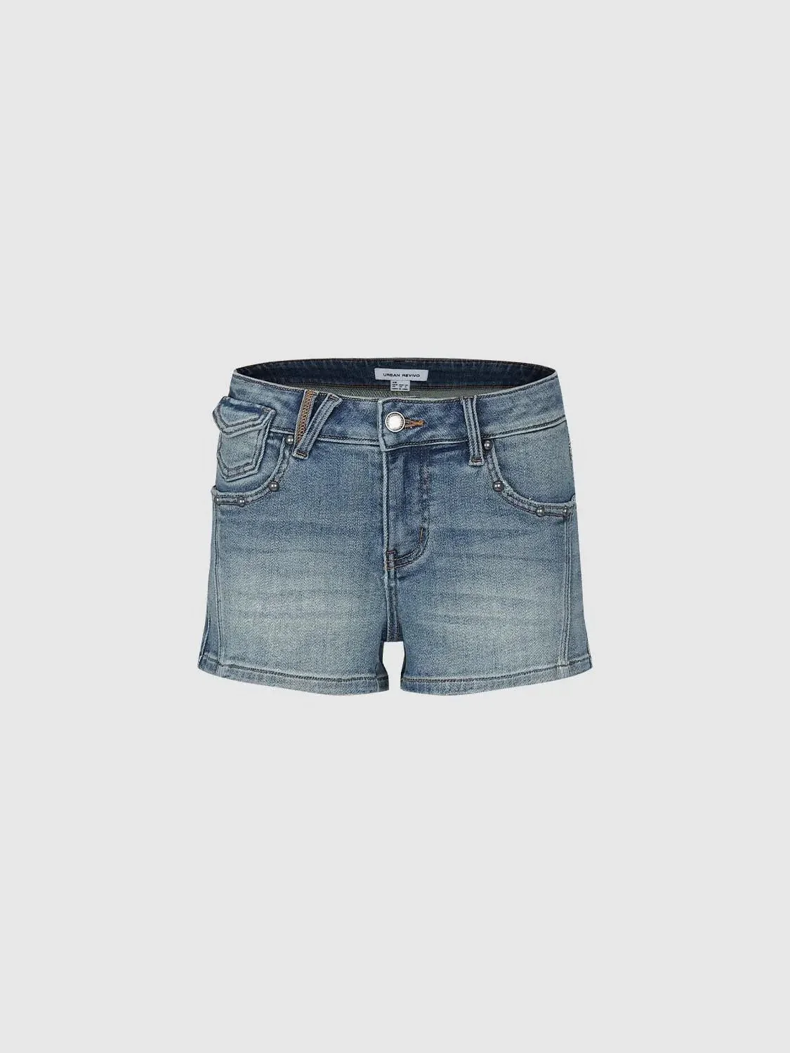 Stretch Patch Pocket Denim Shorts