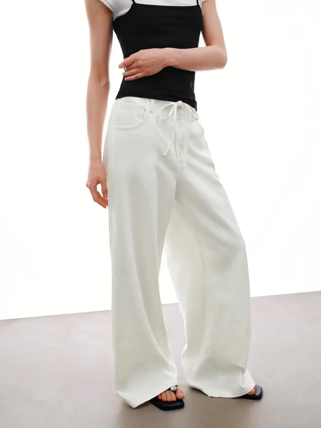 5387-cotton-lyocell-with-drawstring-waist-wide-leg-pants-5.webp Cotton Lyocell With Drawstring Waist Wide Leg Pants