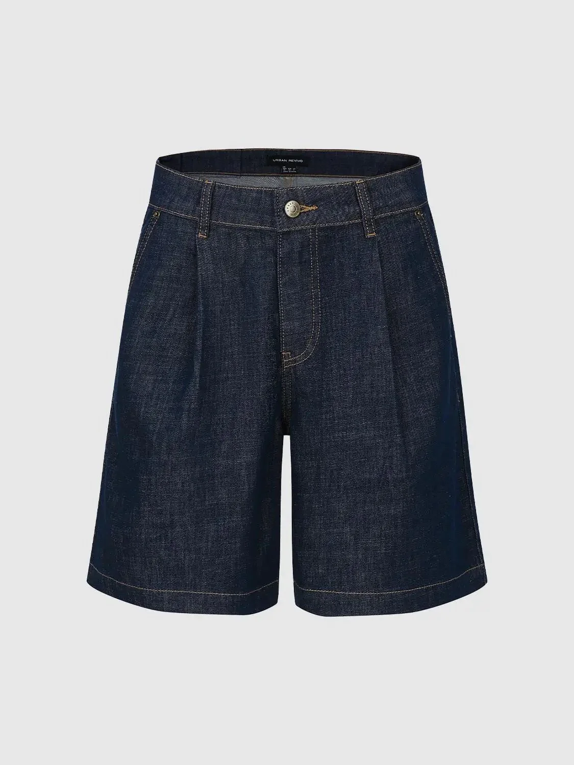 5470-stitch-detail-cotton-denim-medium-wash-shorts-2.webp Stitch Detail Cotton Denim Medium Wash Shorts