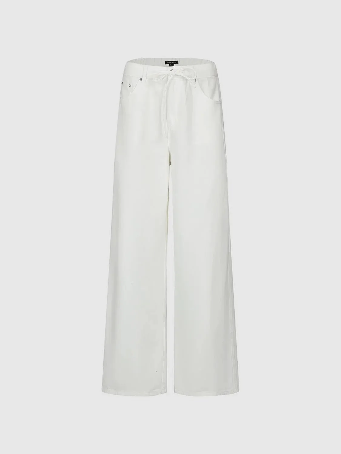 Drawstring Wide Leg Jeans