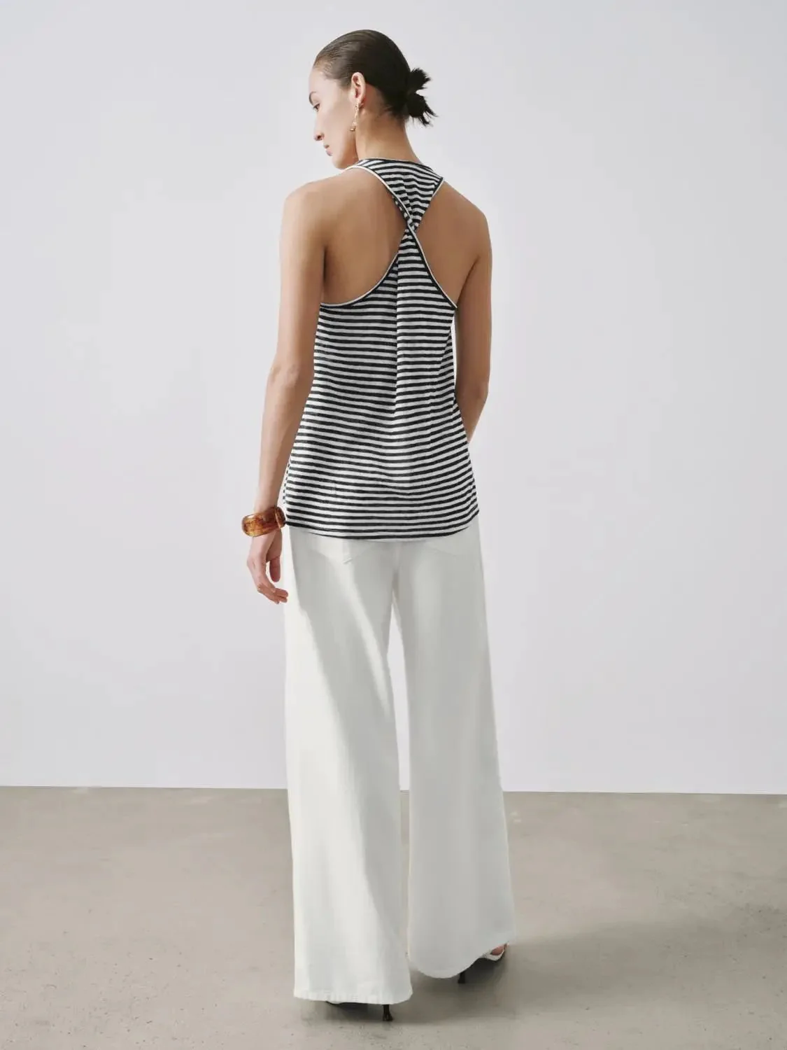 Drawstring Wide Leg Jeans