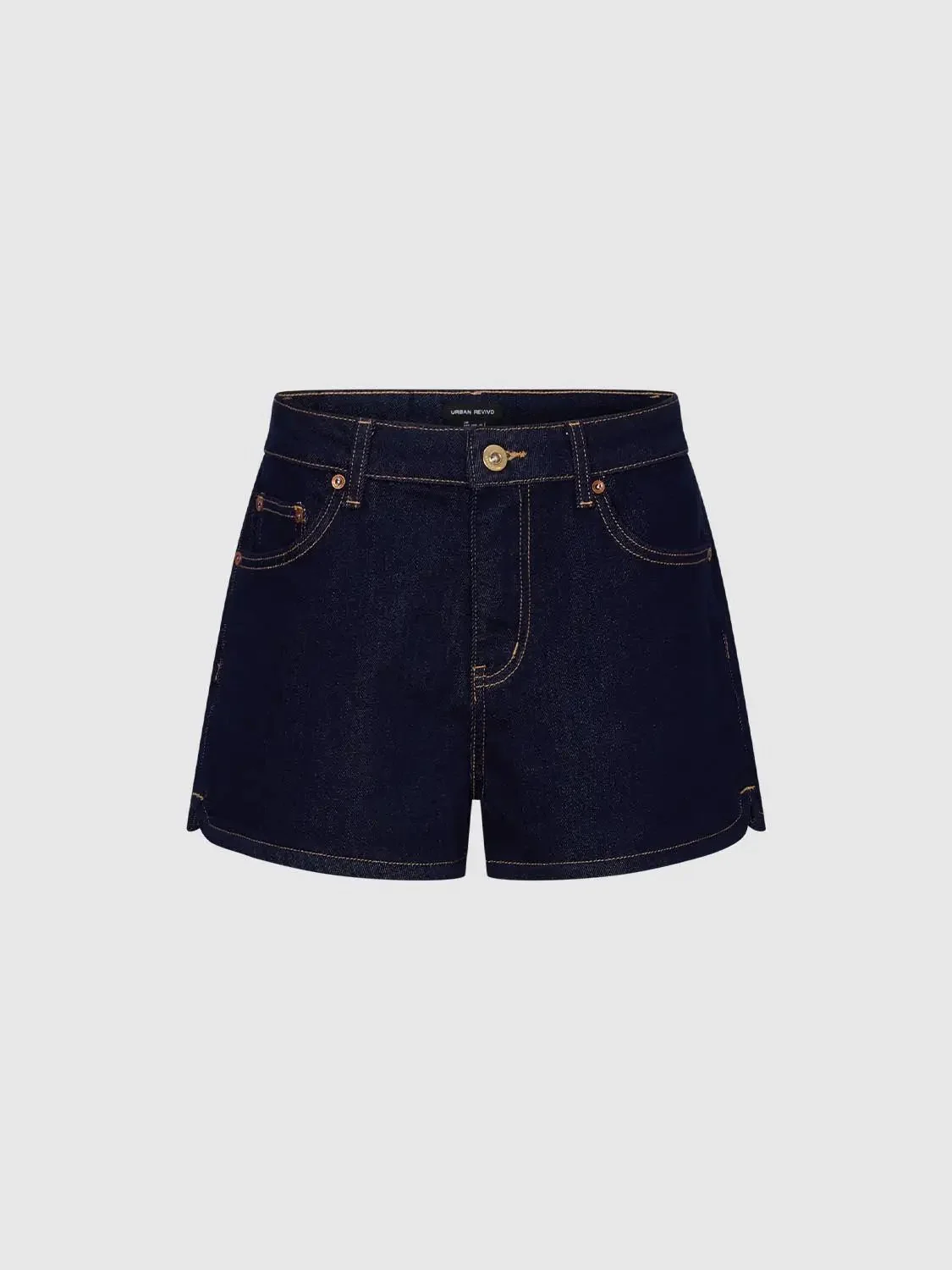 Copper Stitching Denim Shorts
