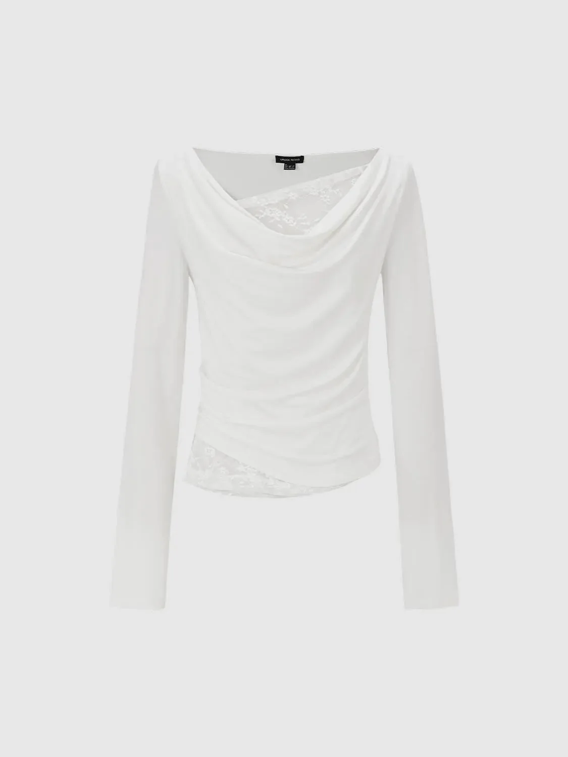 5531-white-lace-trim-cowl-neck-long-sleeve-top-7.webp White Lace Trim Cowl Neck Long Sleeve Top