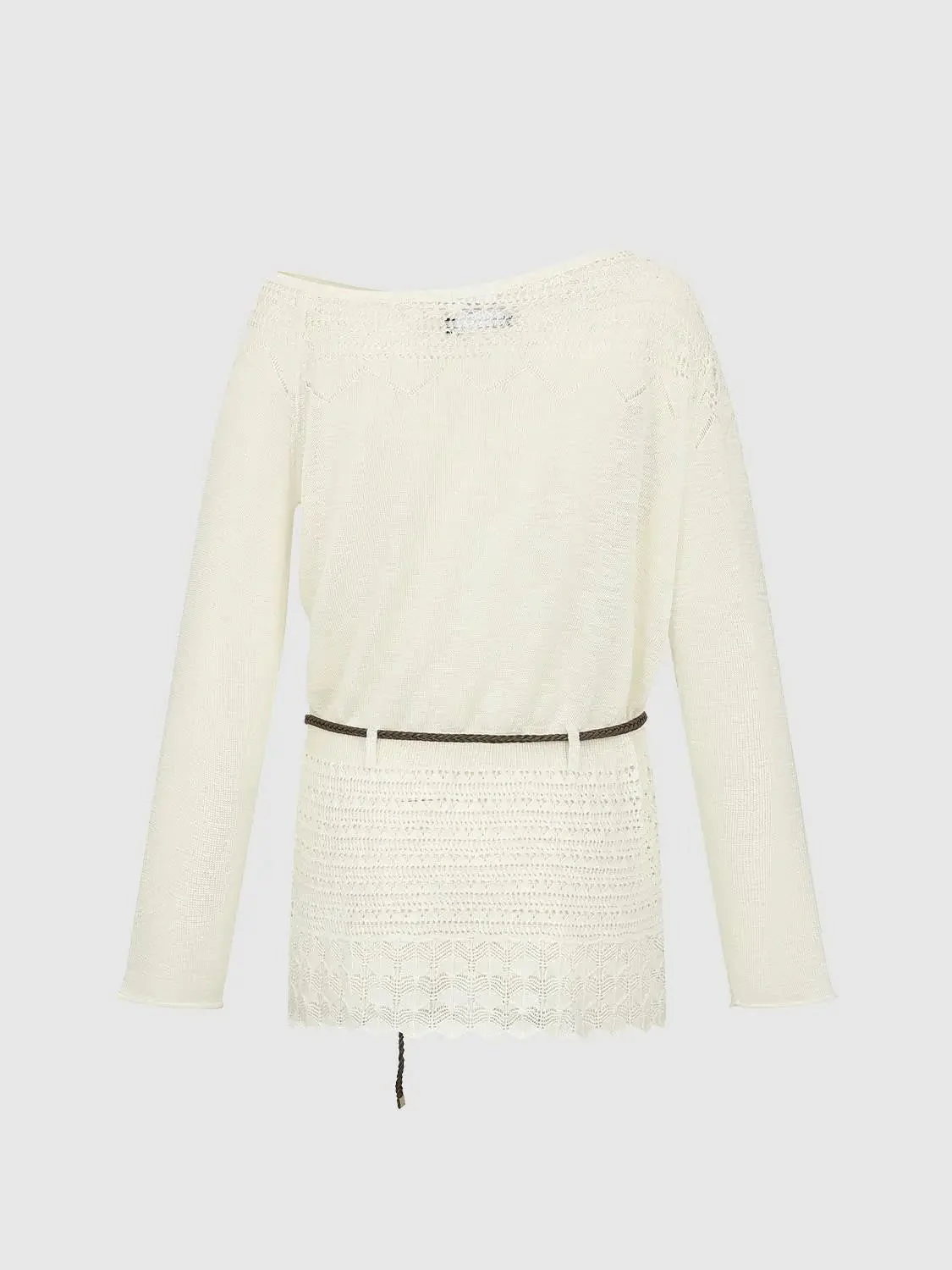5540-crochet-belted-yoke-knitted-long-sleeve-t-shirts-2.webp Crochet Belted Yoke Knitted Long Sleeve T-Shirts