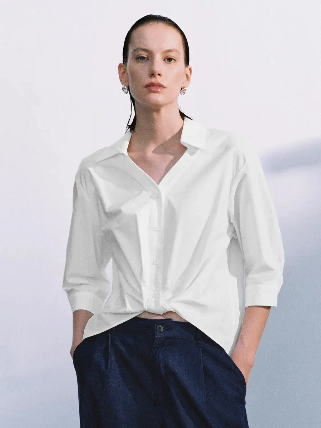 5574-cotton-button-down-with-front-knot-detail-relaxed-shirt-16.webp Cotton Button-Down With Front Knot Detail Relaxed Shirt