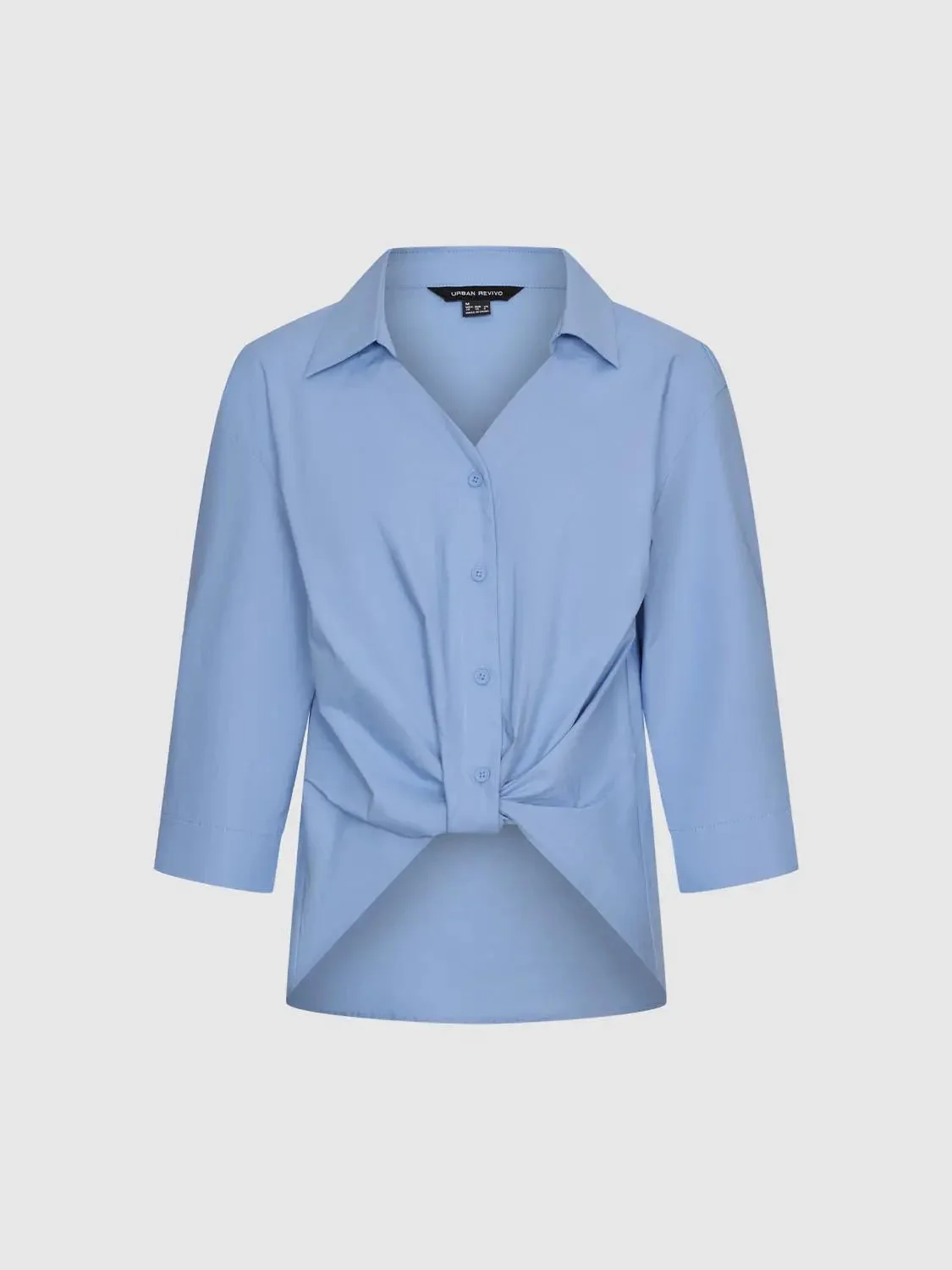 5574-cotton-button-down-with-front-knot-detail-relaxed-shirt-9.webp Cotton Button-Down With Front Knot Detail Relaxed Shirt