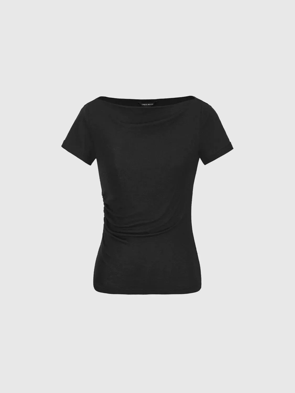 5598-lyocell-wool-blend-ruched-short-sleeve-t-shirts-14.webp Lyocell Wool Blend Ruched Short Sleeve T Shirts