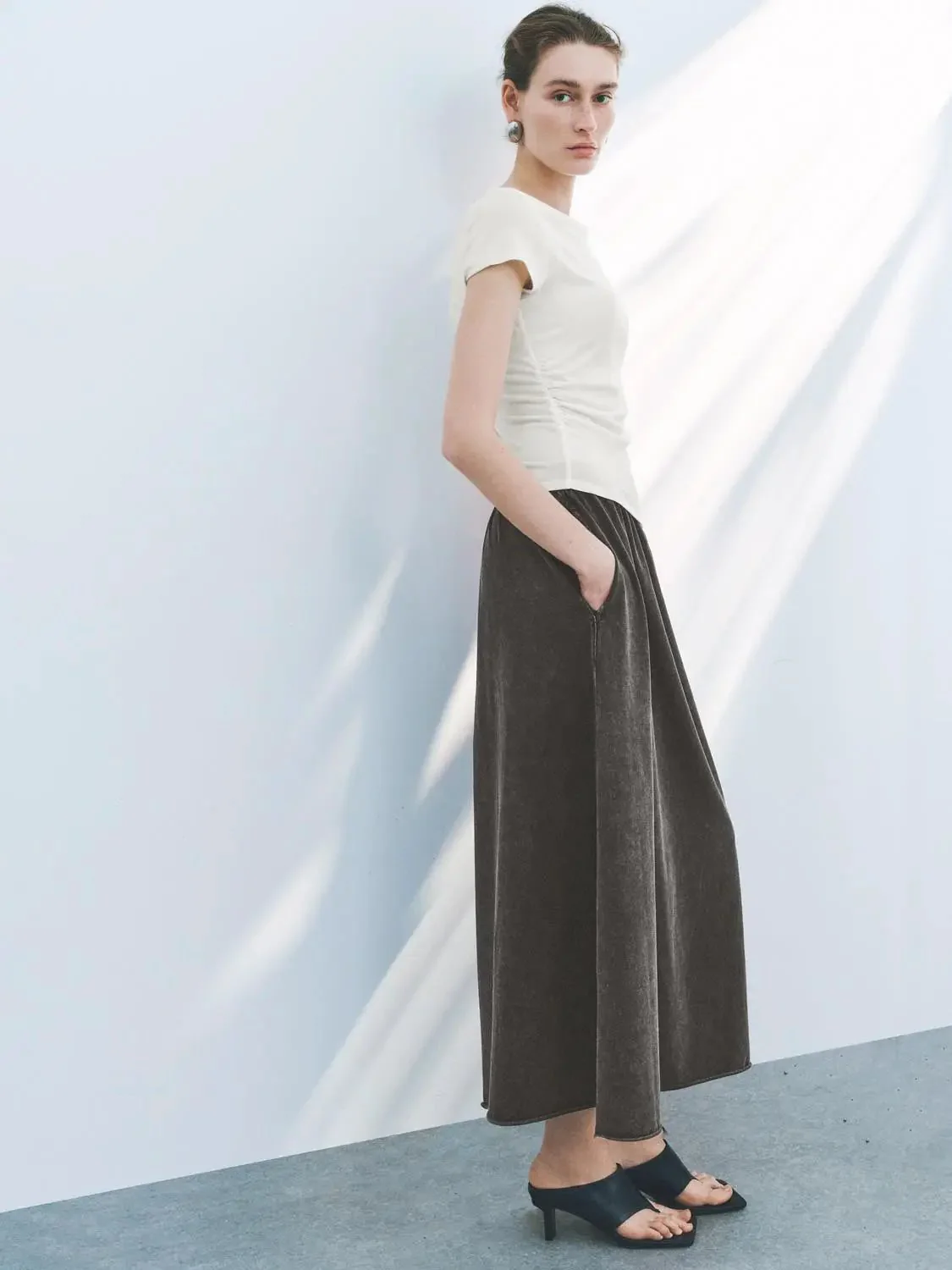 5598-lyocell-wool-blend-ruched-short-sleeve-t-shirts-19.webp Lyocell Wool Blend Ruched Short Sleeve T Shirts