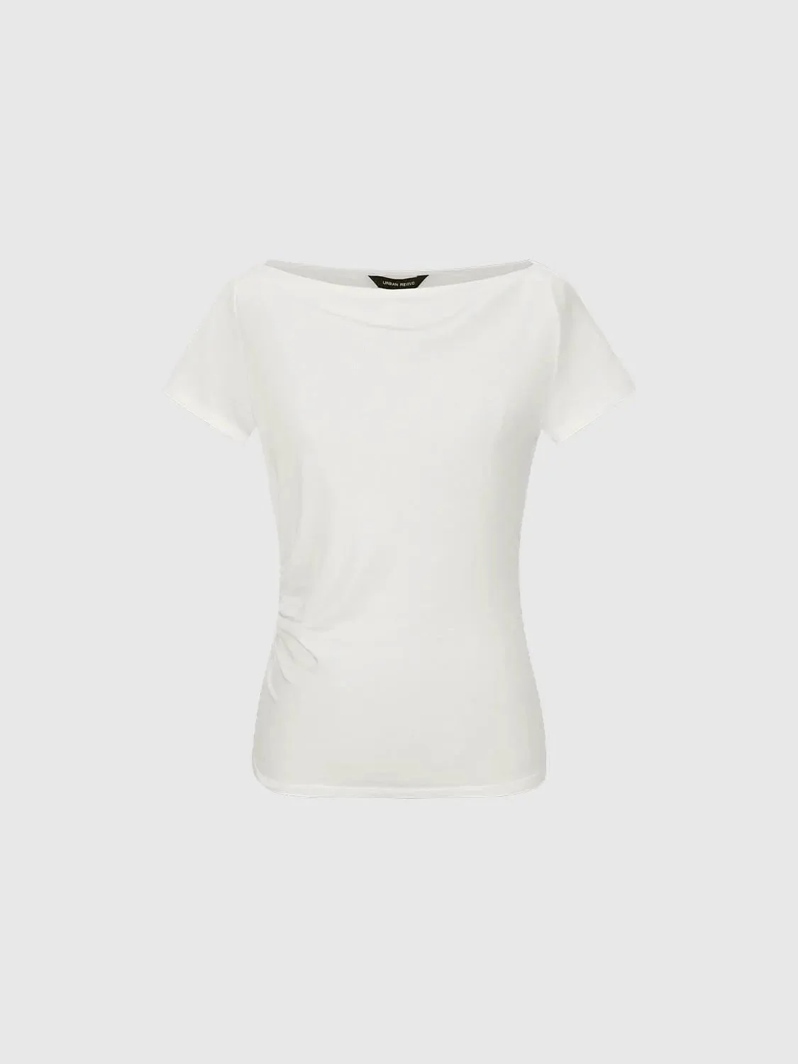 5598-lyocell-wool-blend-ruched-short-sleeve-t-shirts-21.webp Lyocell Wool Blend Ruched Short Sleeve T Shirts