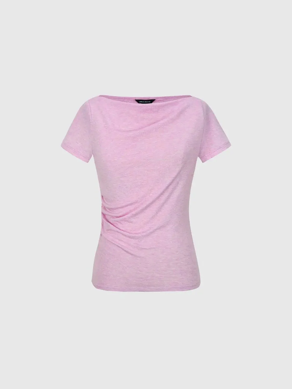 5598-lyocell-wool-blend-ruched-short-sleeve-t-shirts-28.webp Lyocell Wool Blend Ruched Short Sleeve T Shirts