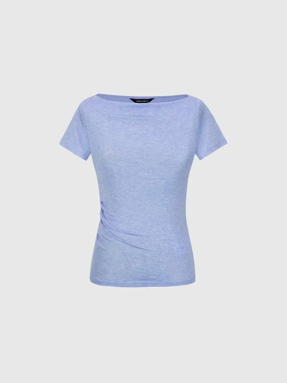 5598-lyocell-wool-blend-ruched-short-sleeve-t-shirts-7.webp Lyocell Wool Blend Ruched Short Sleeve T Shirts