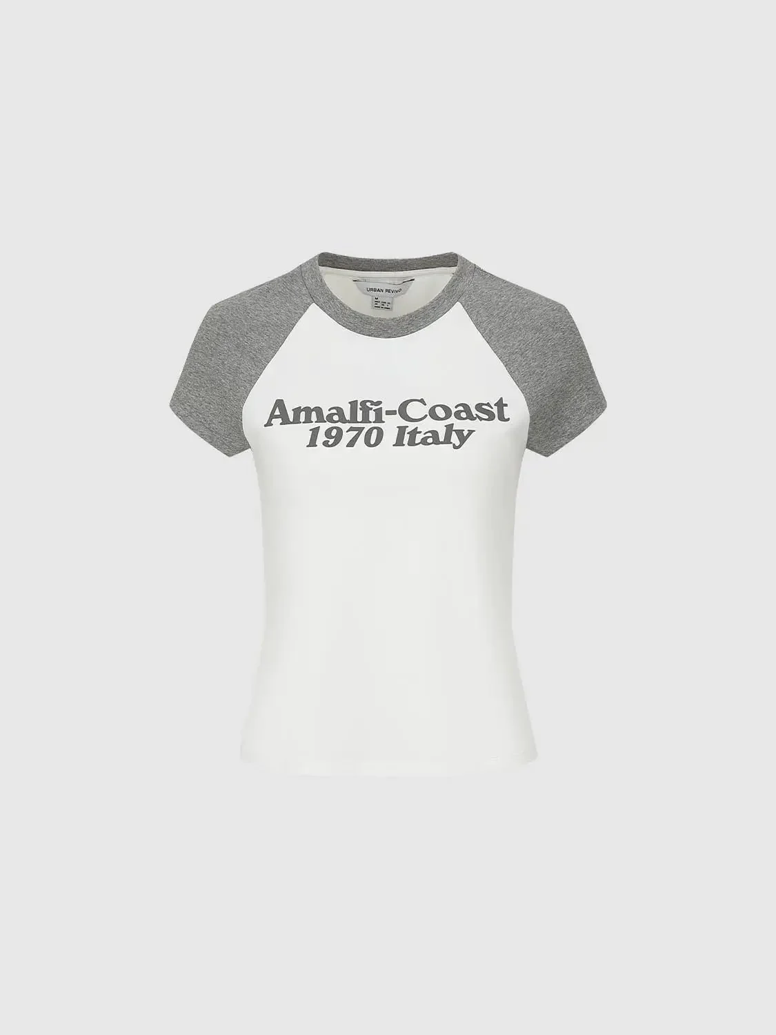 Contrast Sleeve Cotton Elastane Raglan T-Shirts