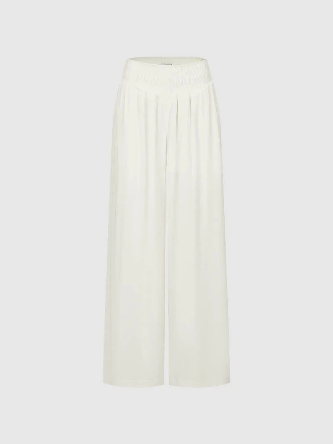 Polyester Viscose Elastane Palazzo Pull On Pants