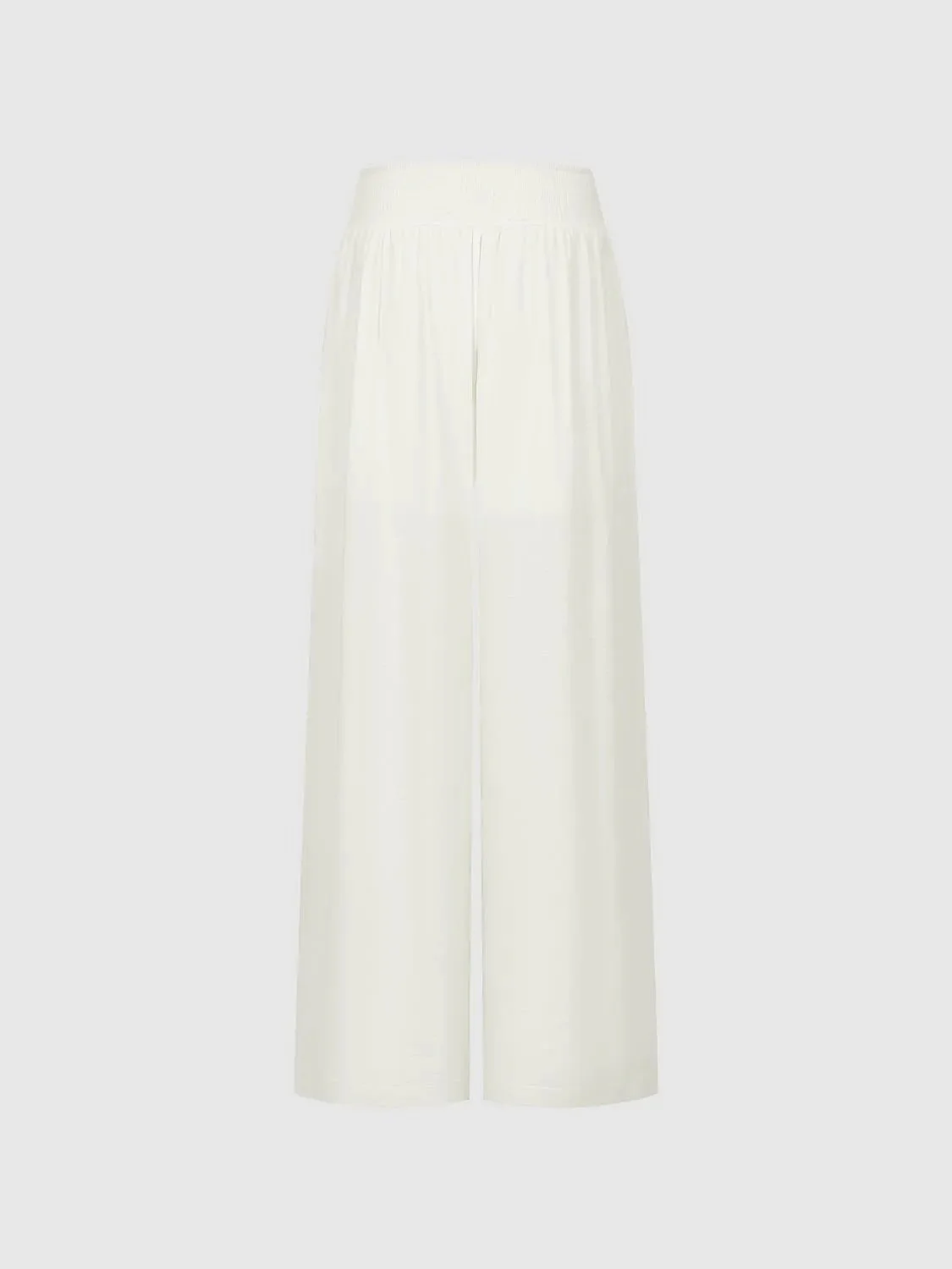 Polyester Viscose Elastane Palazzo Pull On Pants