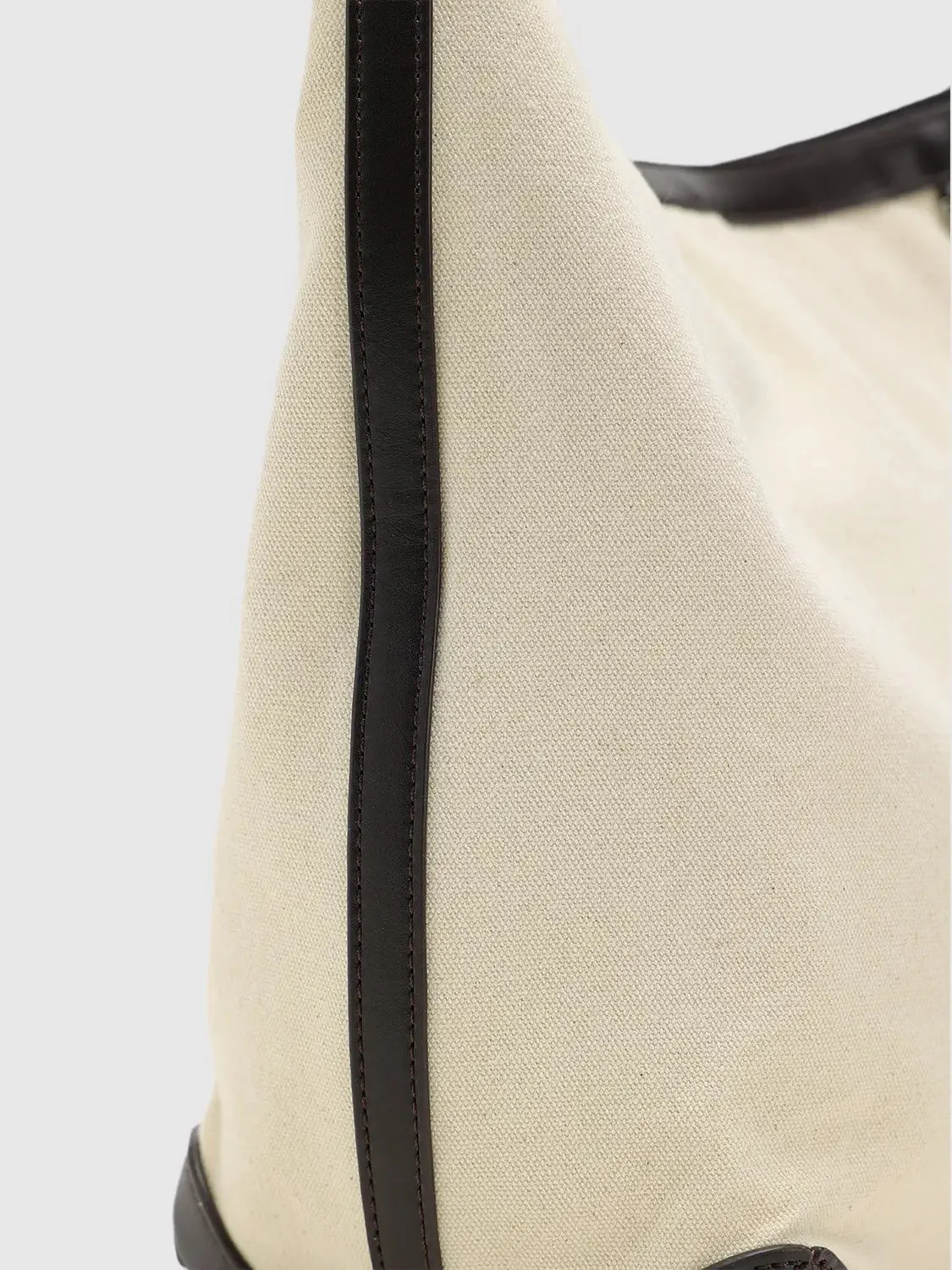 Canvas And Faux Leather Braided Strap Shoulder Bags