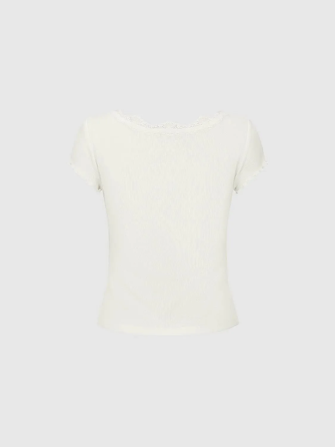 5767-cotton-polyester-knit-with-lace-trim-neckline-t-shirts-2.webp Cotton Polyester Knit With Lace Trim Neckline T-Shirts