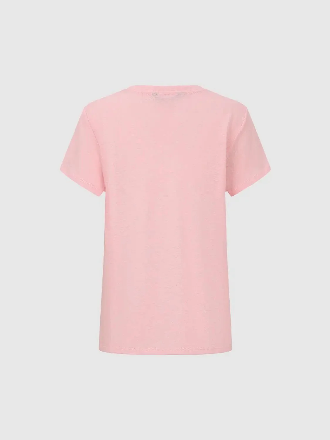 5837-pink-cotton-poly-blend-round-neck-t-shirts-11.webp Pink Cotton-Poly Blend Round Neck T-Shirts