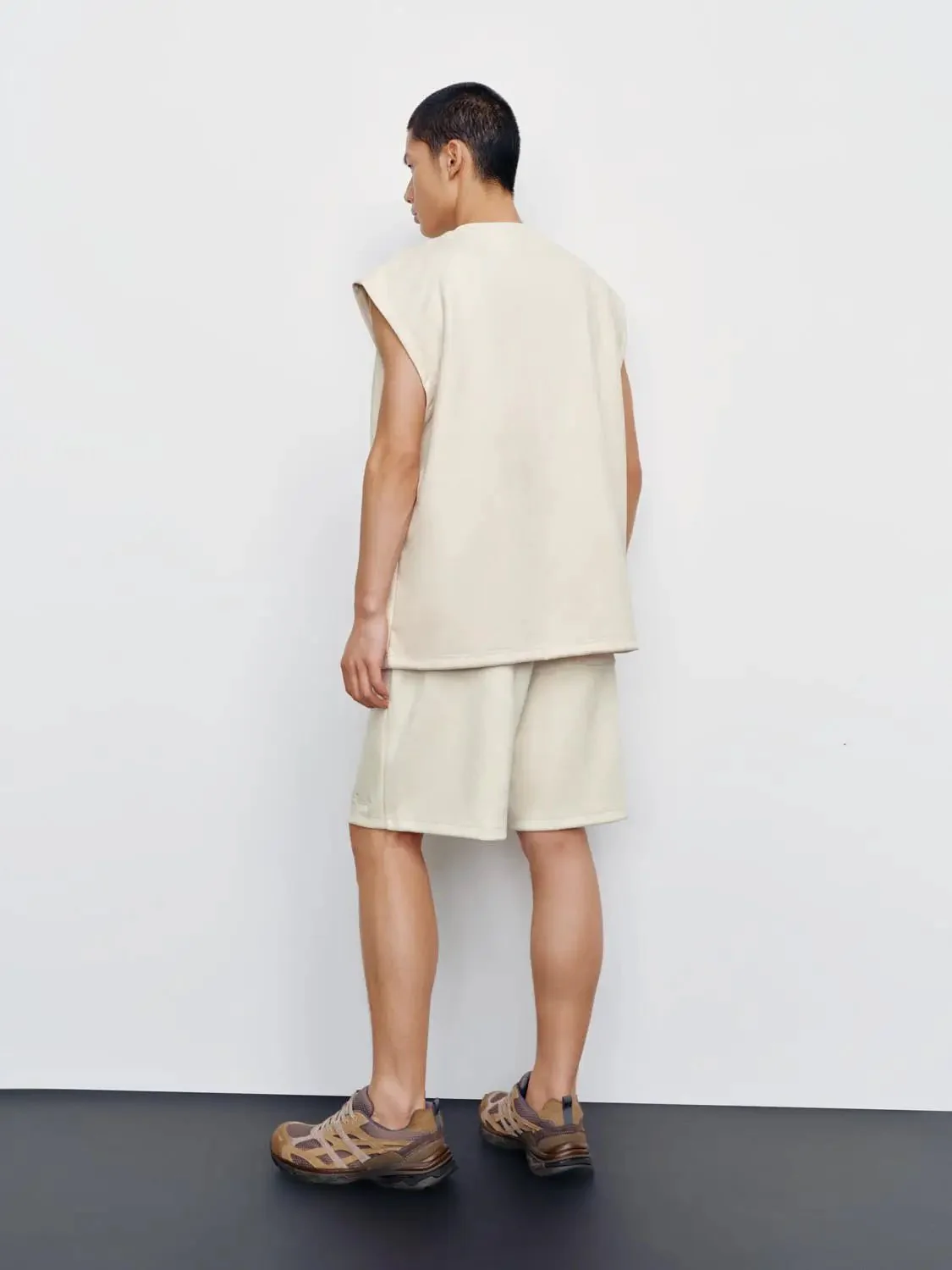 Embroidered Crew Neck Tank Tops With Medium Weight Slight Stretch