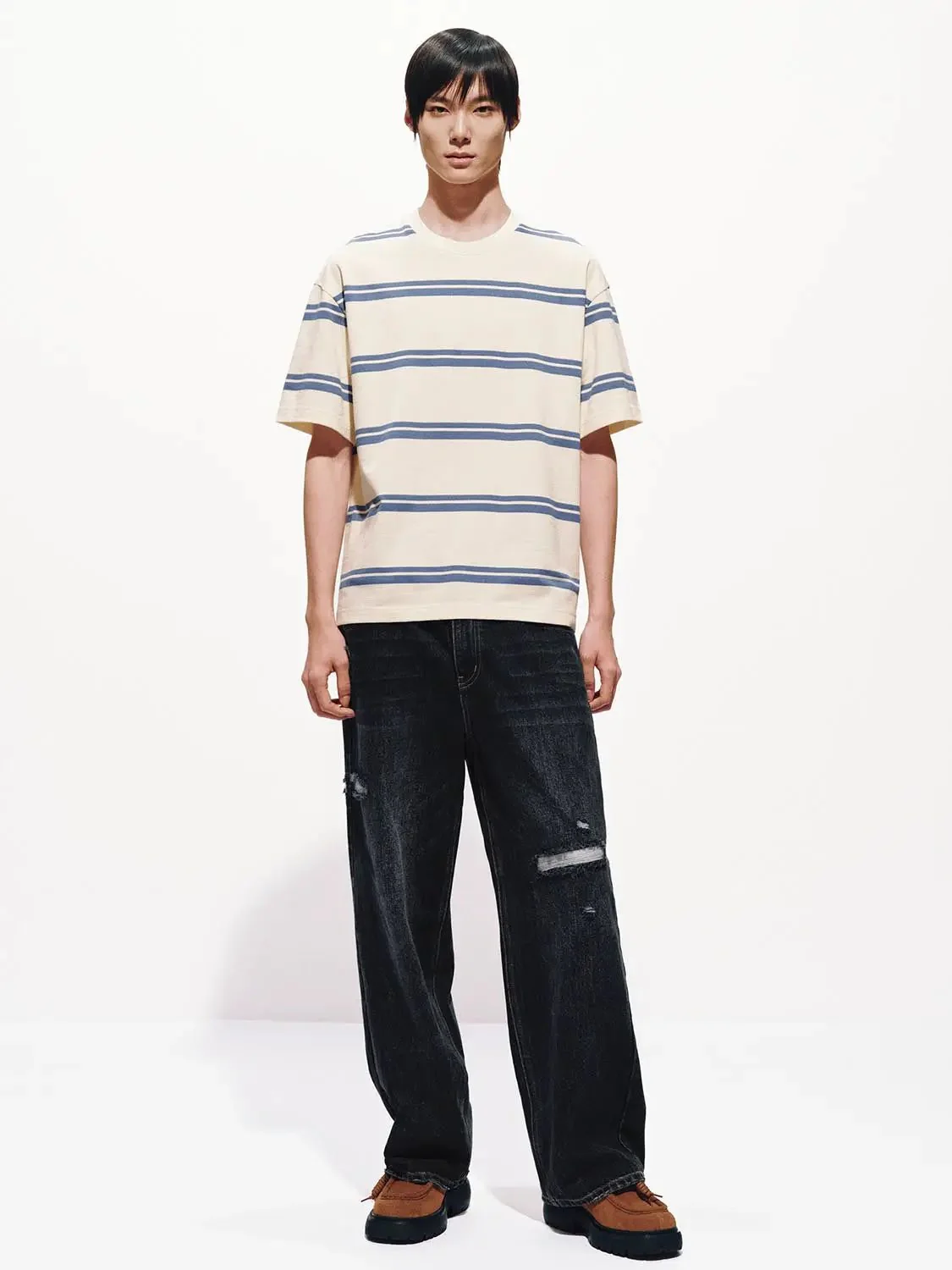 6279-cotton-blend-striped-crew-neck-t-shirt-12.webp Cotton Blend Striped Crew Neck T Shirt