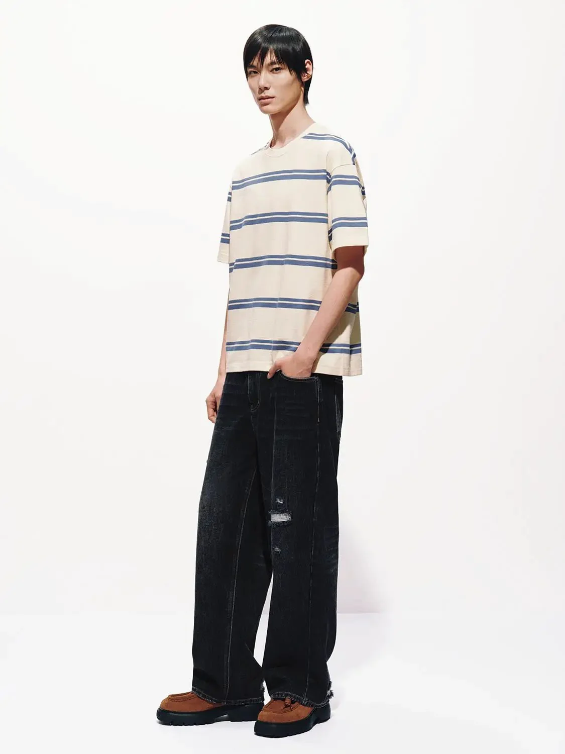 6279-cotton-blend-striped-crew-neck-t-shirt-13.webp Cotton Blend Striped Crew Neck T Shirt