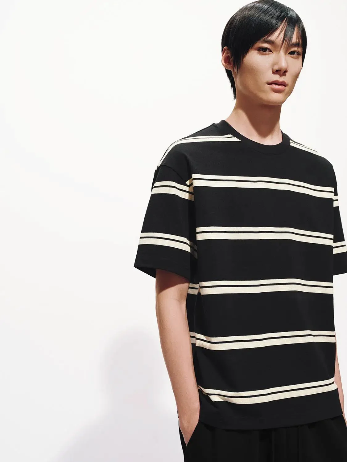 6279-cotton-blend-striped-crew-neck-t-shirt-18.webp Cotton Blend Striped Crew Neck T Shirt
