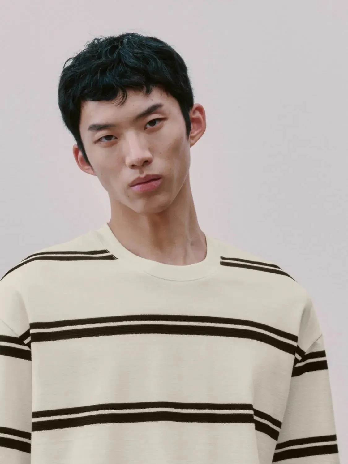 6279-cotton-blend-striped-crew-neck-t-shirt-3.webp Cotton Blend Striped Crew Neck T Shirt