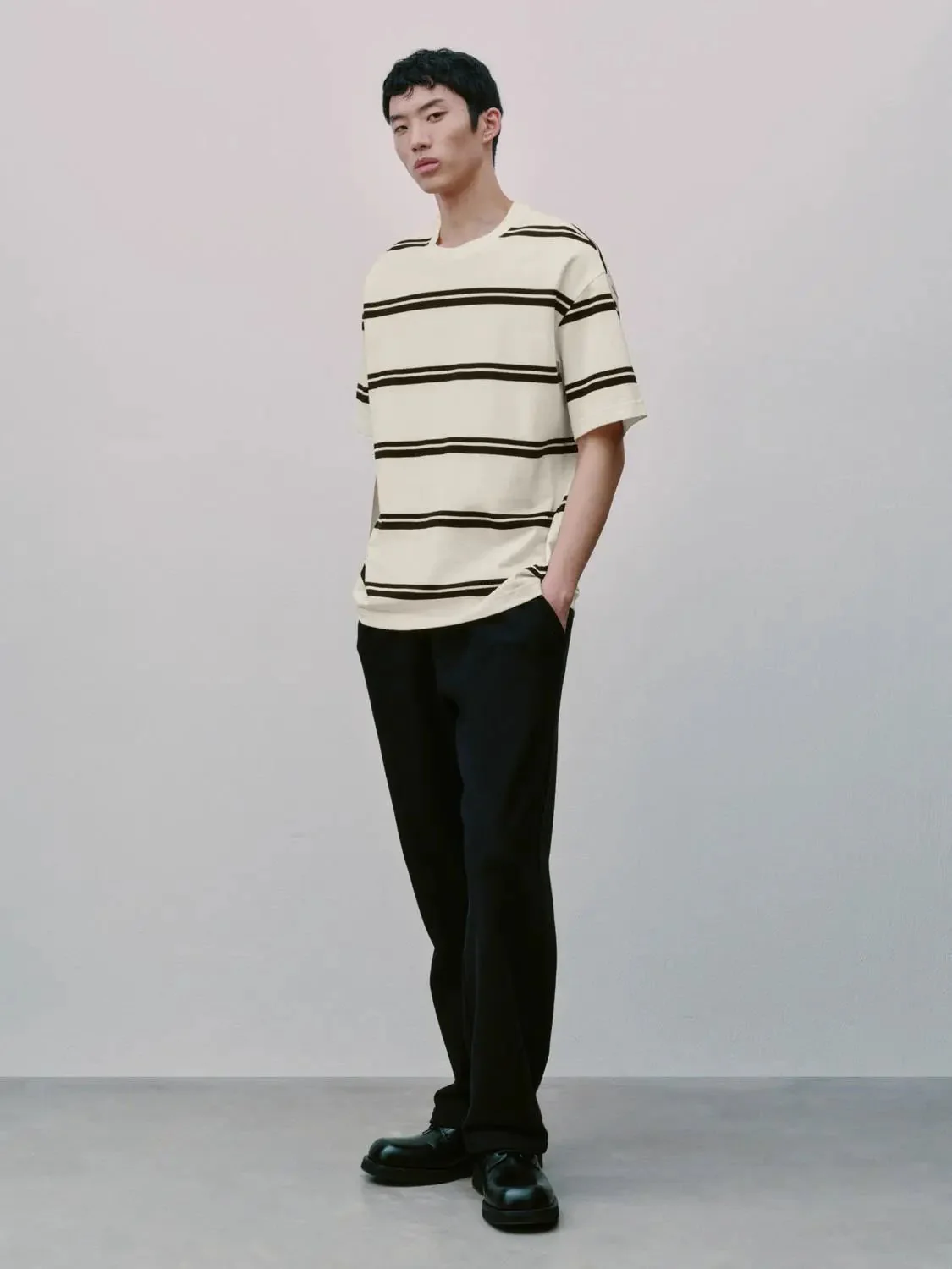 6279-cotton-blend-striped-crew-neck-t-shirt-4.webp Cotton Blend Striped Crew Neck T Shirt