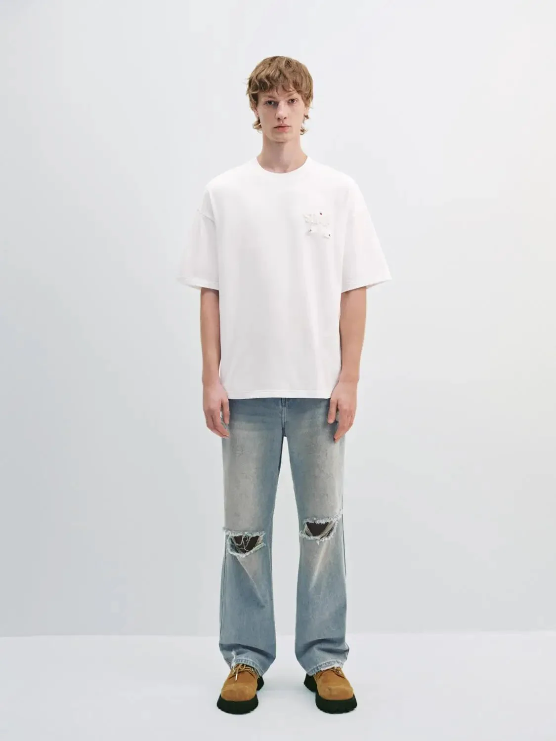 Cotton Patch Embroidered Short Sleeve T Shirts