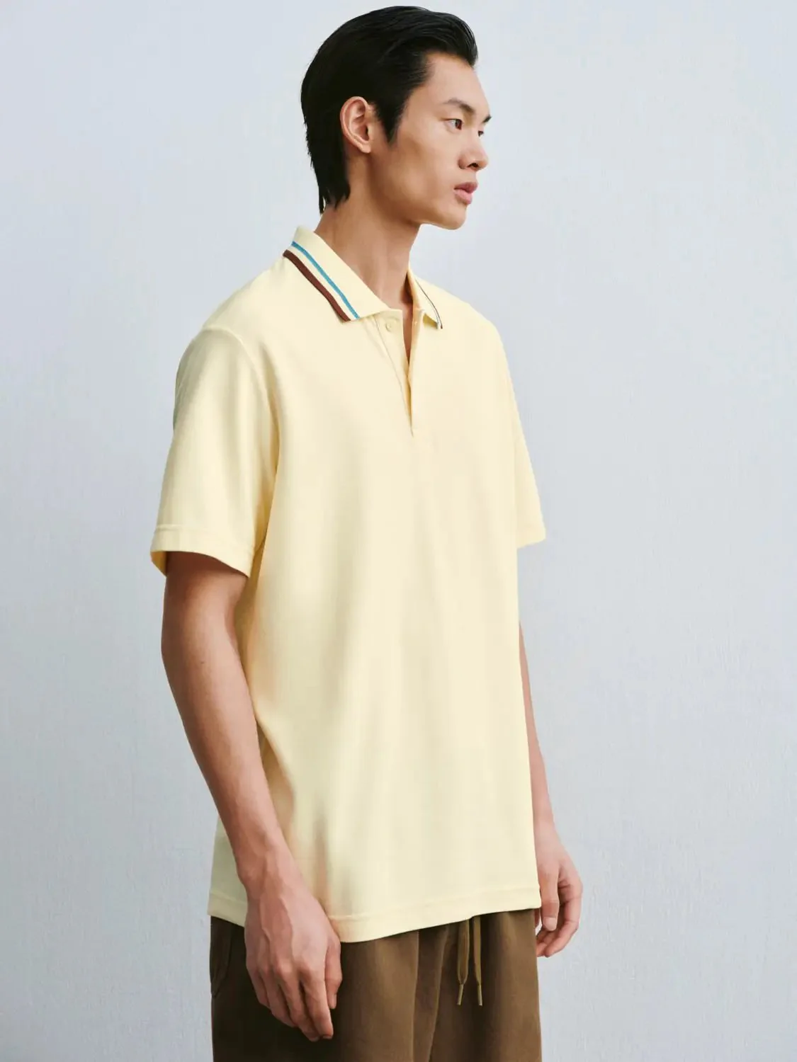 6306-cotton-polyester-blend-with-striped-collar-design-polo-2.webp Cotton Polyester Blend With Striped Collar Design Polo