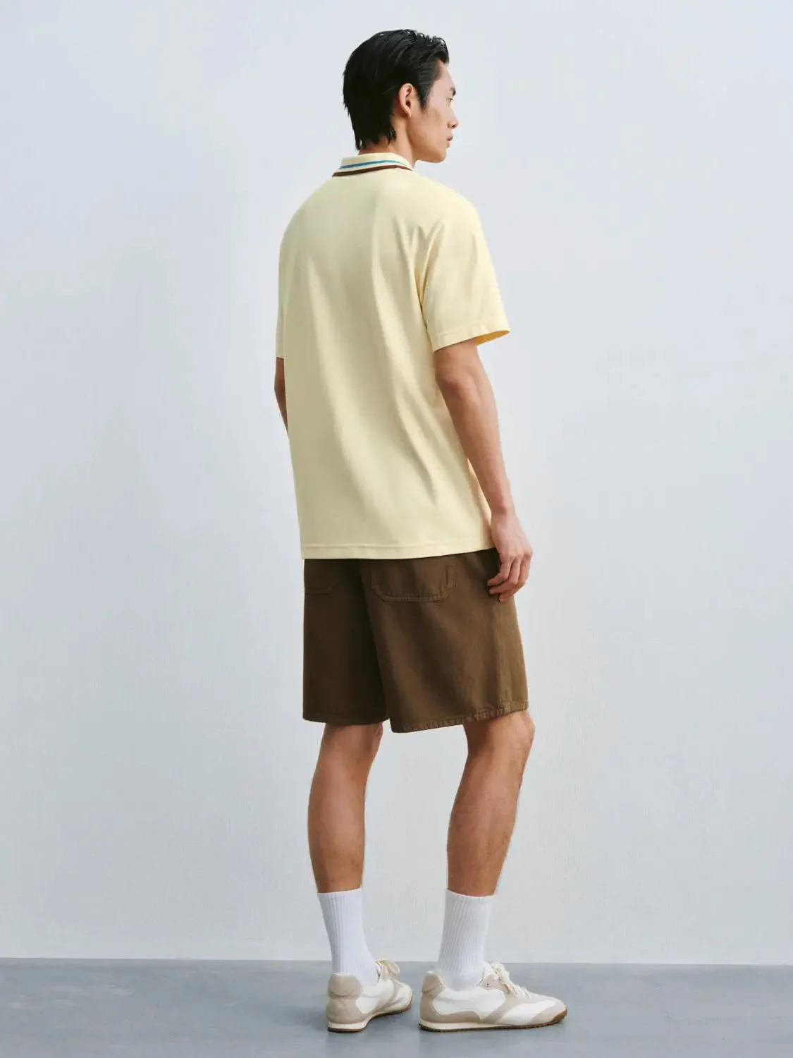 6306-cotton-polyester-blend-with-striped-collar-design-polo-6.webp Cotton Polyester Blend With Striped Collar Design Polo