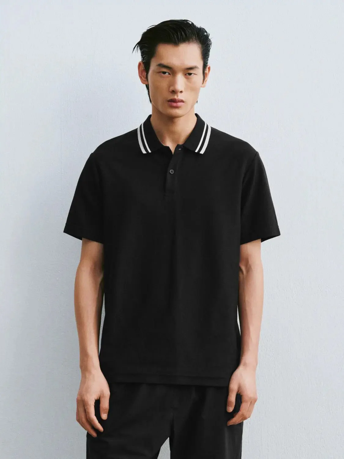 6306-cotton-polyester-blend-with-striped-collar-design-polo-9.webp Cotton Polyester Blend With Striped Collar Design Polo