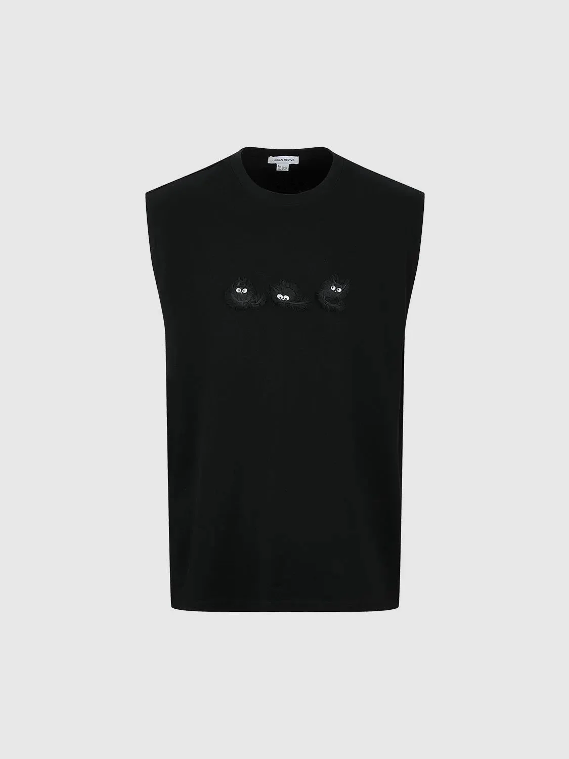 6386-cotton-black-sleeveless-top-with-eye-patch-embroidery-shirts-7.webp Cotton Black Sleeveless Top With Eye Patch Embroidery Shirts