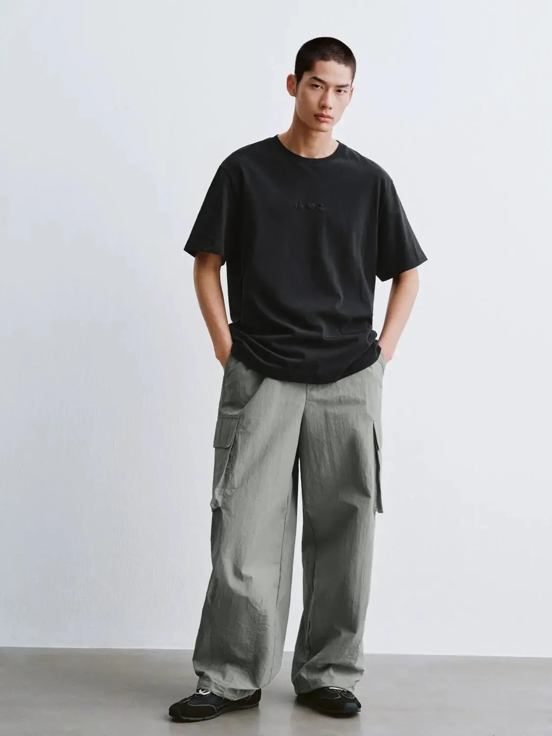 Cotton Jersey Minimal Embossed Logo Crew Neck T-Shirts