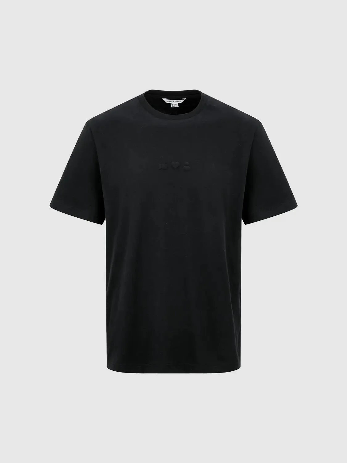 Cotton Jersey Minimal Embossed Logo Crew Neck T-Shirts