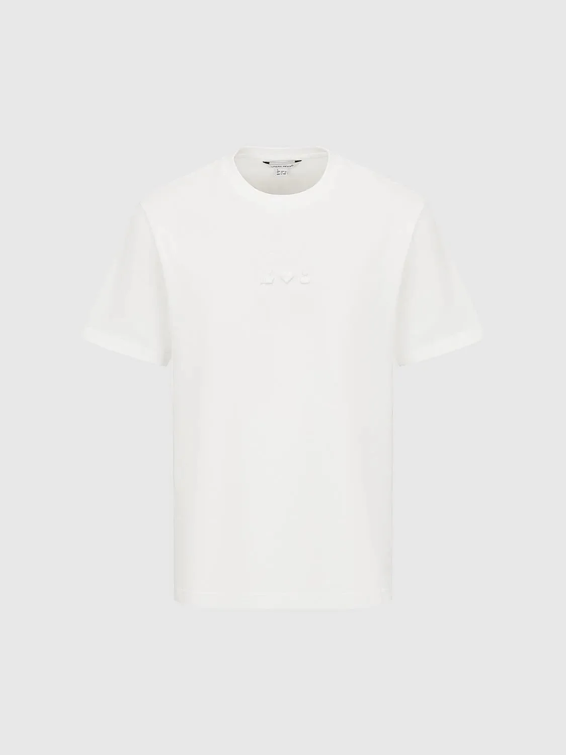 Cotton Jersey Minimal Embossed Logo Crew Neck T-Shirts