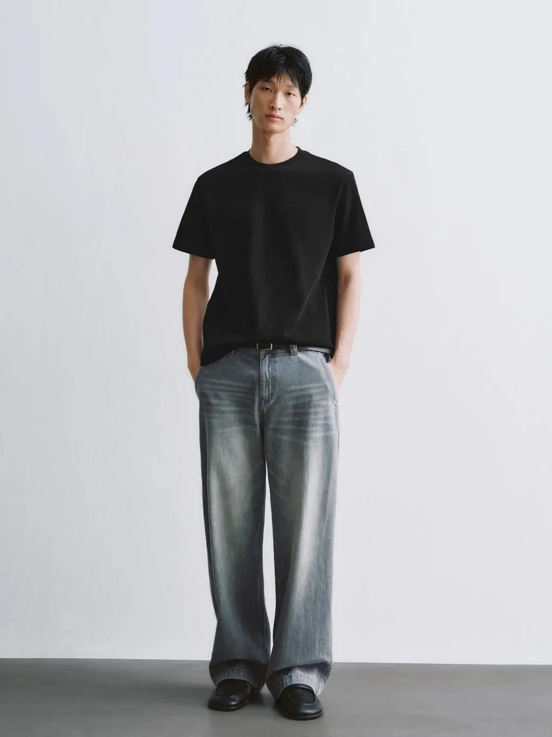 Cotton Blend Crew Neck Short Sleeve T Shirt