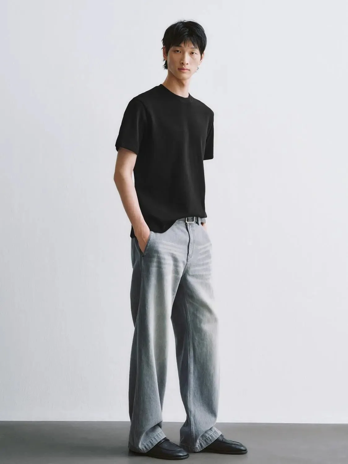 Cotton Blend Crew Neck Short Sleeve T Shirt