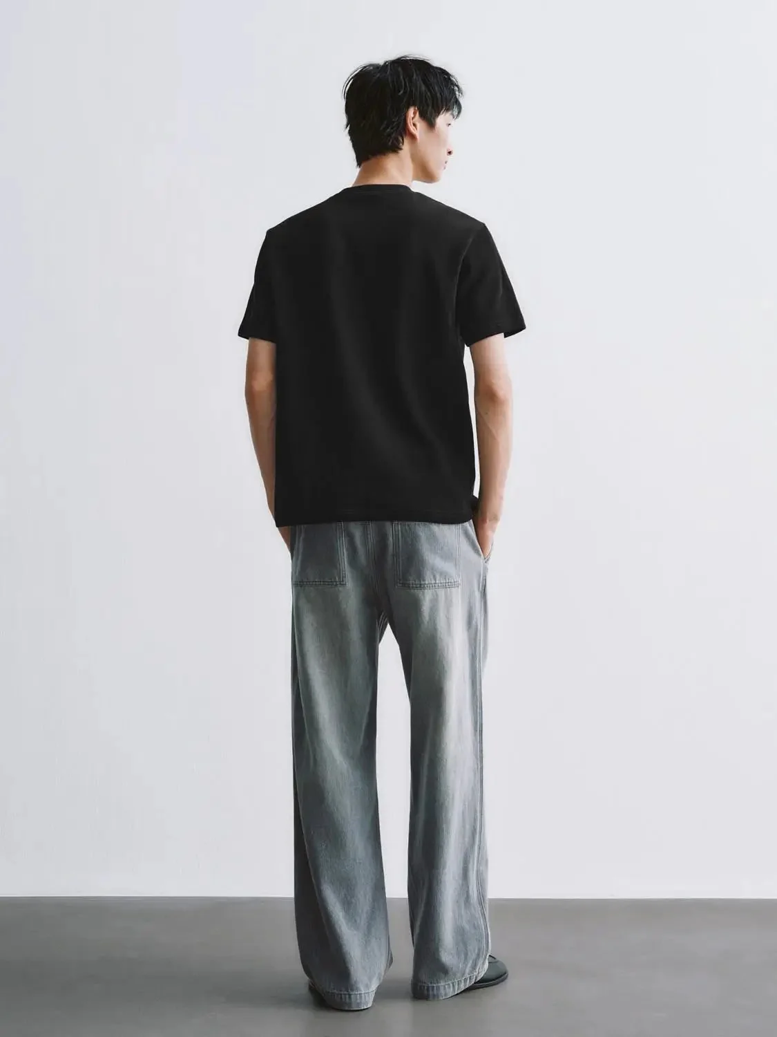Cotton Blend Crew Neck Short Sleeve T Shirt
